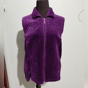 White Stag Purple Quilted Velvet Vest